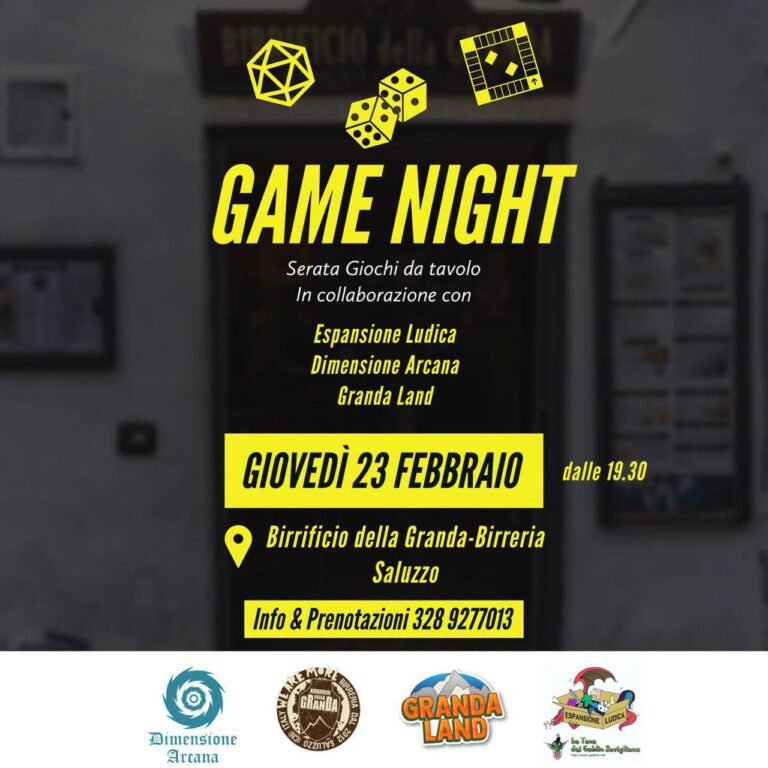 Game Night Birrificio della Granda Birreria